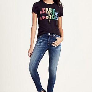 HALLE MID RISE SUPER SKINNY WOMENS JEAN